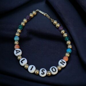 Vintage Alison beaded name bracelet